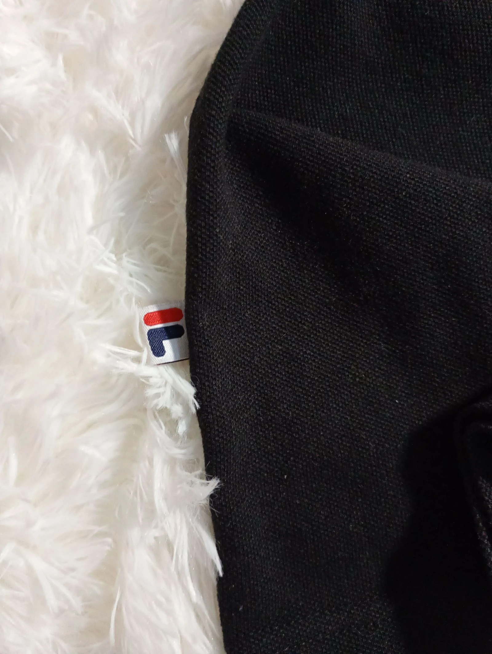 Y2K FILA Camiseta Polo Preta | Roupa Esportiva Retro Vintage Tamanho G – photo 6